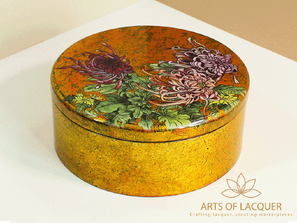 Imperial Chrysanthemum Lacquer Keepsake Box