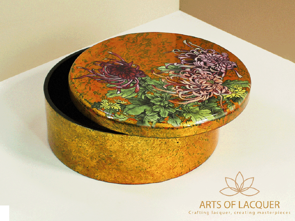 Imperial Chrysanthemum Lacquer Keepsake Box