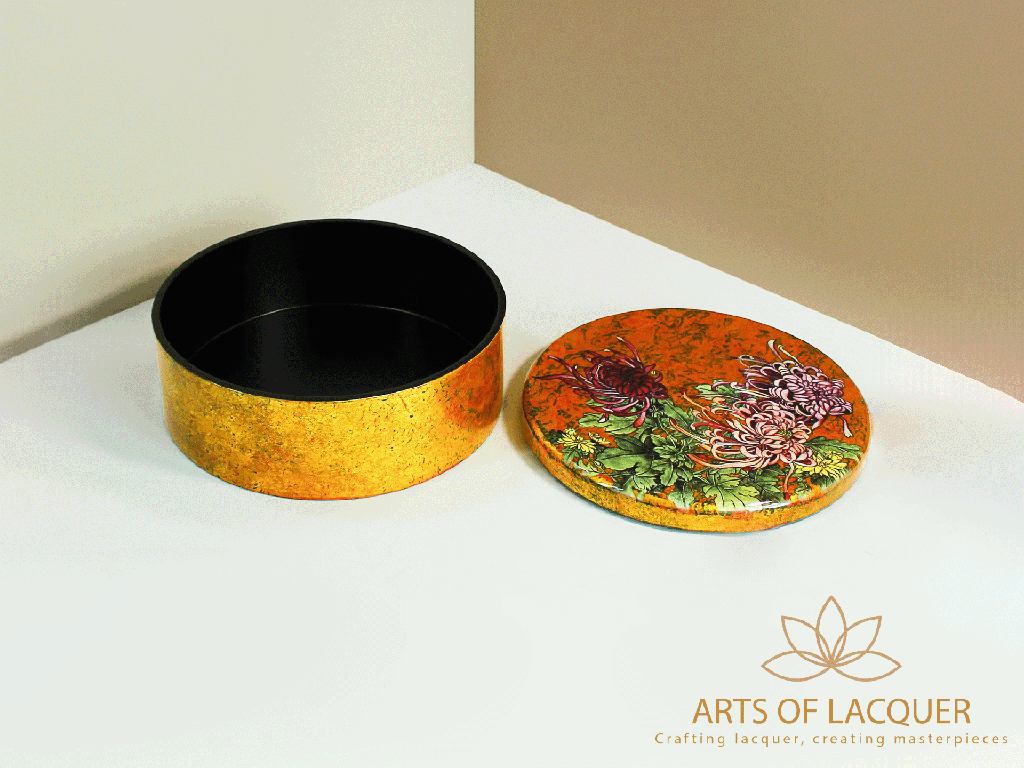 Imperial Chrysanthemum Lacquer Keepsake Box