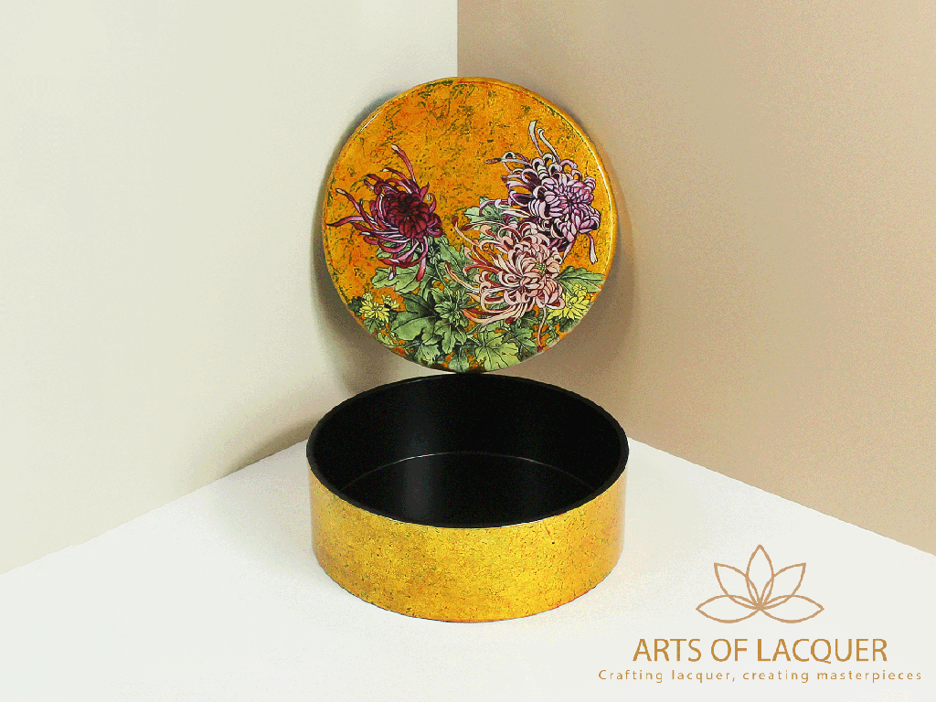 Imperial Chrysanthemum Lacquer Keepsake Box