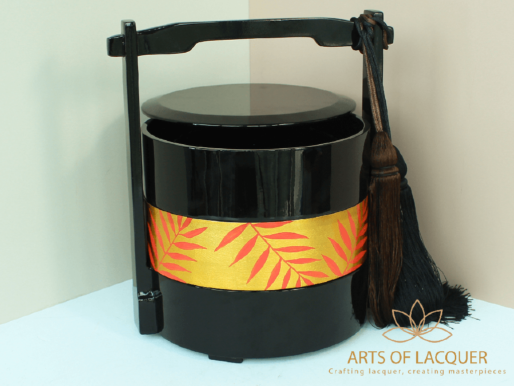 Lacquer Gold and Black Jewelry Boxes