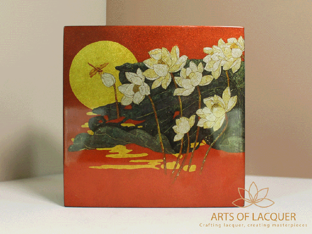 Twilight Lotus Lacquer Jewelry Box