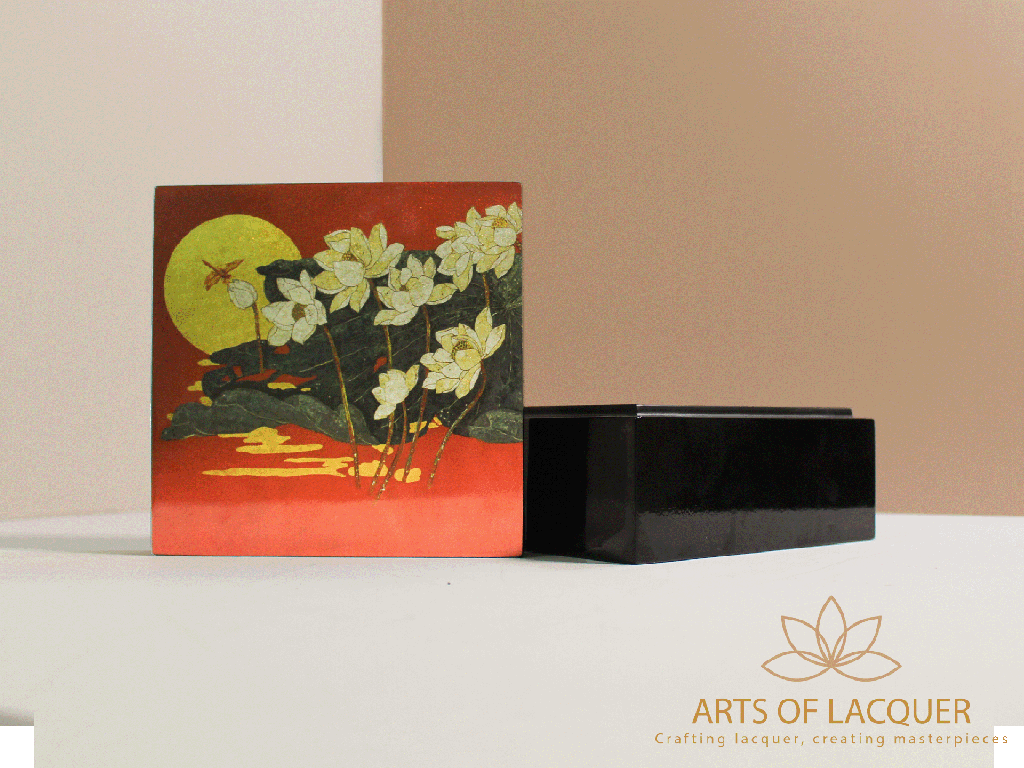 Twilight Lotus Lacquer Jewelry Box