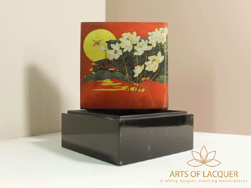 Twilight Lotus Lacquer Jewelry Box