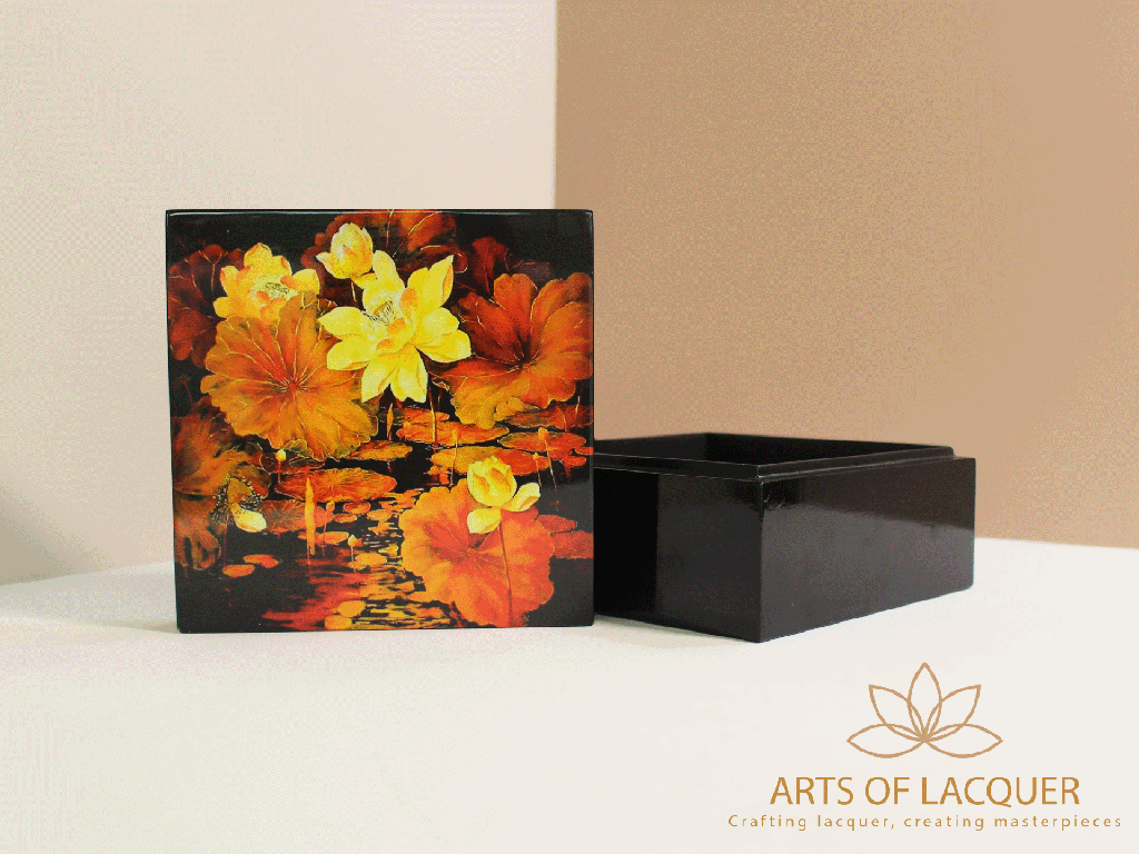 Autumn Radiance Floral Lacquer Jewelry Box