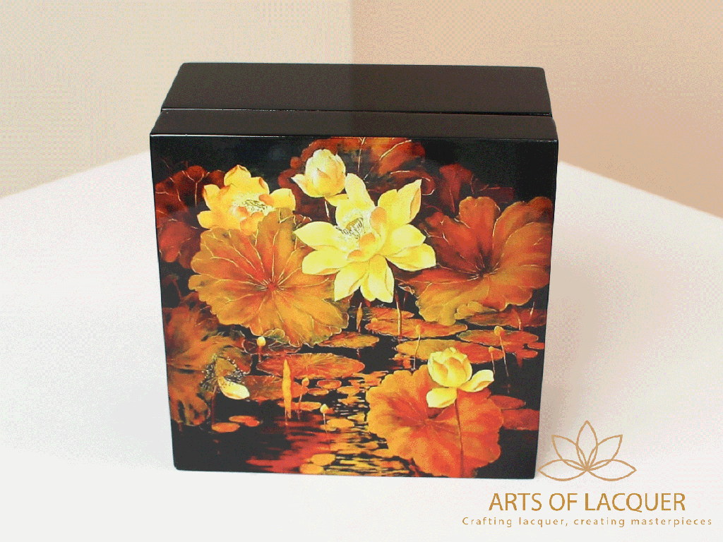 Autumn Radiance Floral Lacquer Jewelry Box