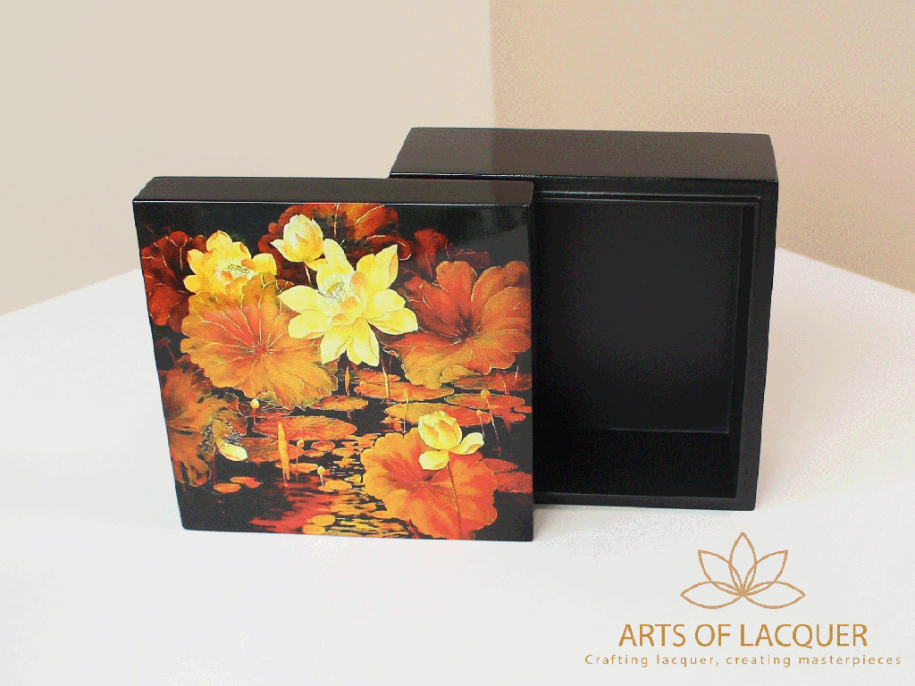 Autumn Radiance Floral Lacquer Jewelry Box