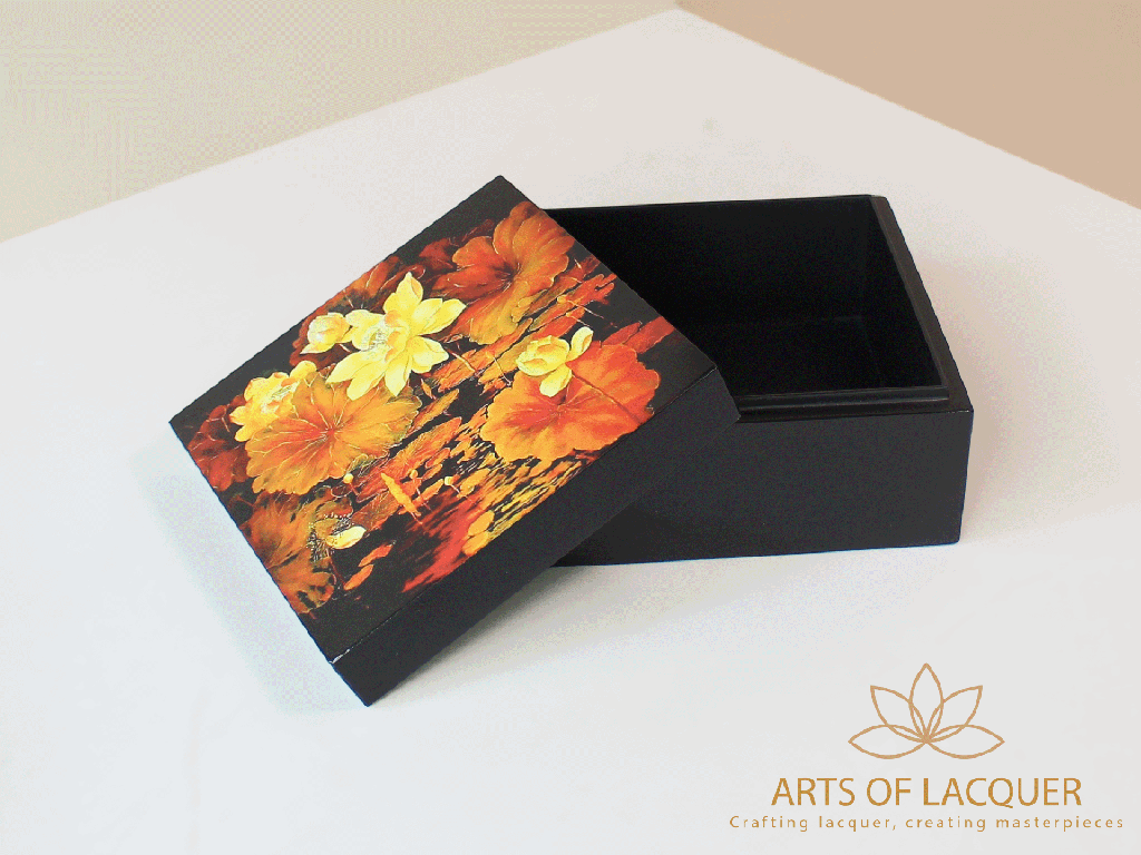 Autumn Radiance Floral Lacquer Jewelry Box