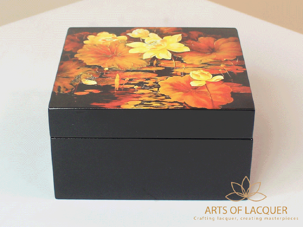 Autumn Radiance Floral Lacquer Jewelry Box