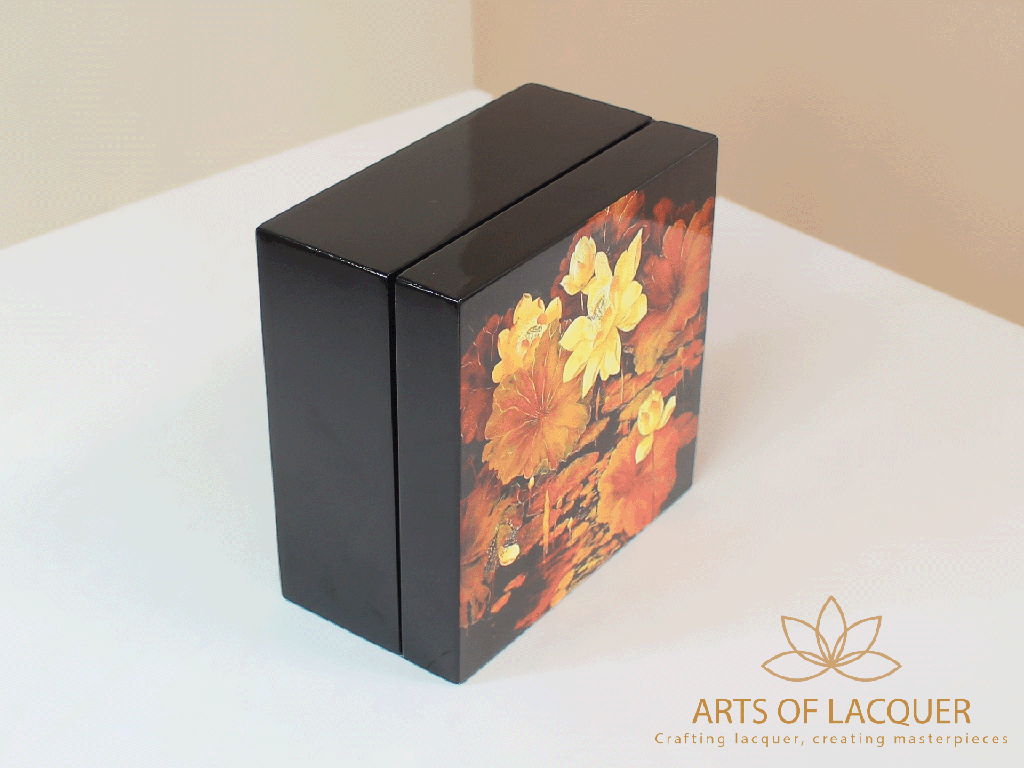 Autumn Radiance Floral Lacquer Jewelry Box