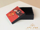 Vintage Elegance Lacquered Jewelry Box with Artistic Lady and Floral Motif