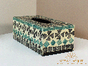 Sleek Lacquered Dispenser Geometric Tissue Box