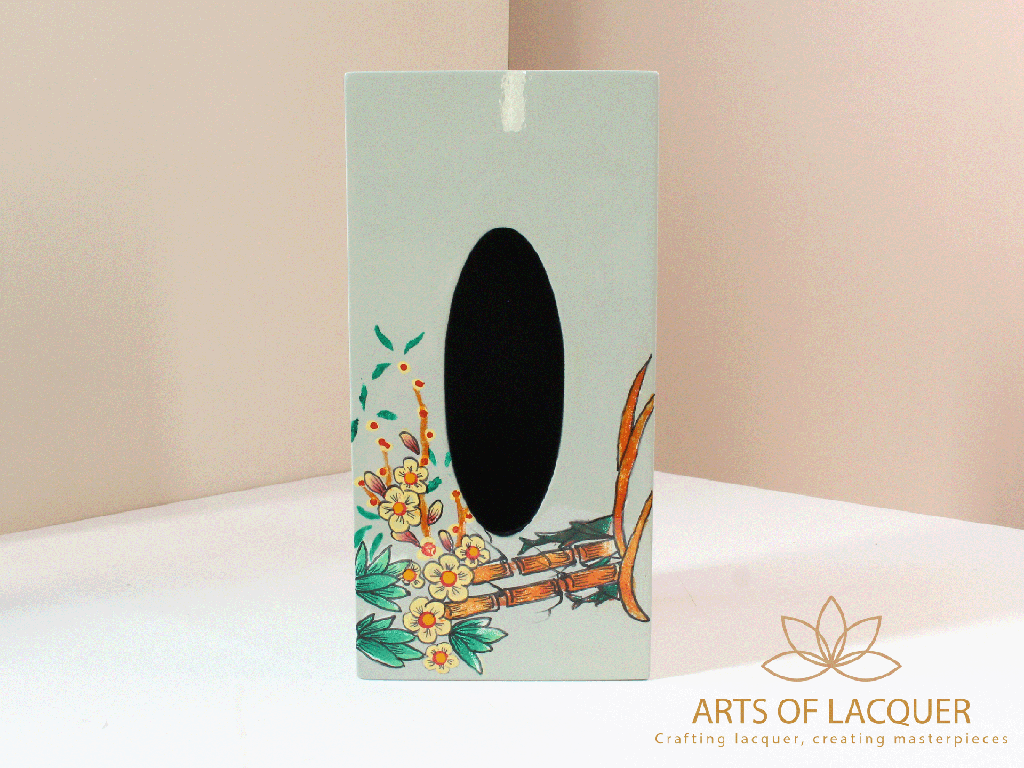 Bamboo Garden Lacquered Tissue Box 