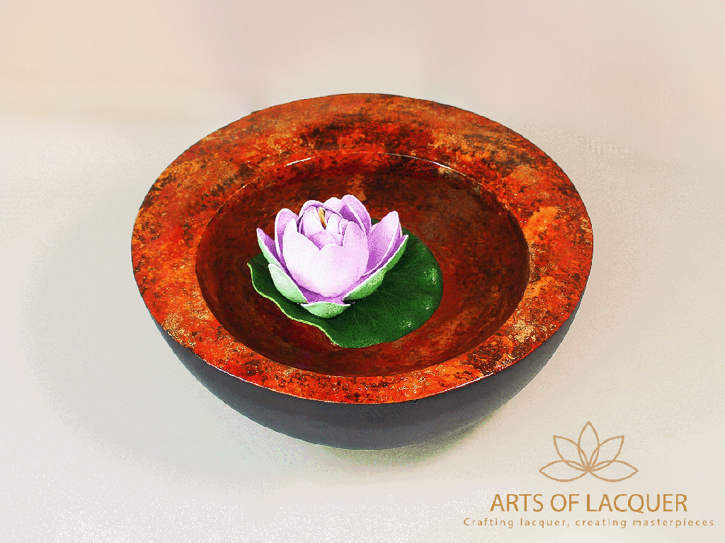 Eternal Spring Floating Flower Bowl - Versatile Lacquer Water Centerpiece