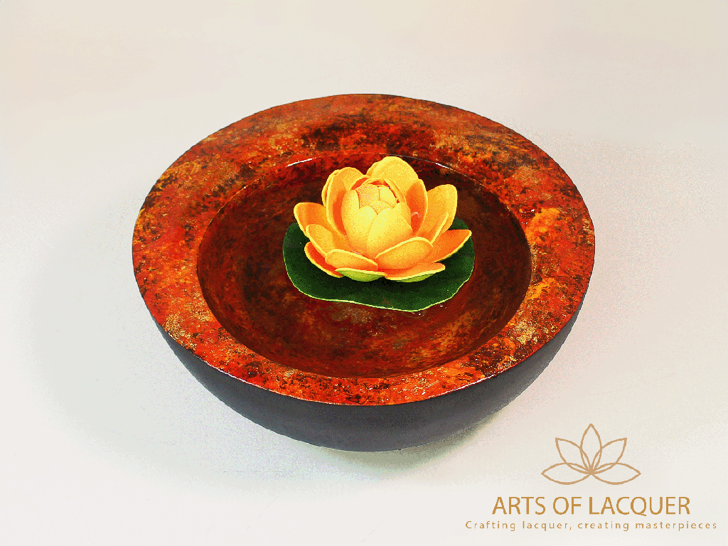 Eternal Spring Floating Flower Bowl - Versatile Lacquer Water Centerpiece