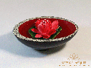 Versatile Flower Floating Bowl - Crimson Lacquer Decor