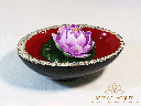 Versatile Flower Floating Bowl - Crimson Lacquer Decor