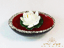 Versatile Flower Floating Bowl - Crimson Lacquer Decor