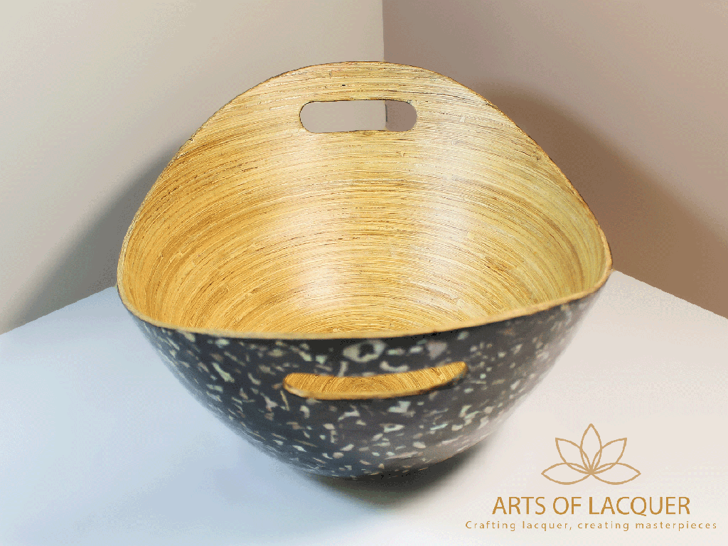 Eclipse Bamboo Lacquer Bowl - Unique Home Decor