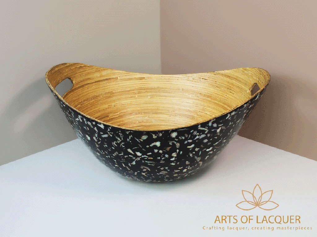 Eclipse Bamboo Lacquer Bowl - Unique Home Decor