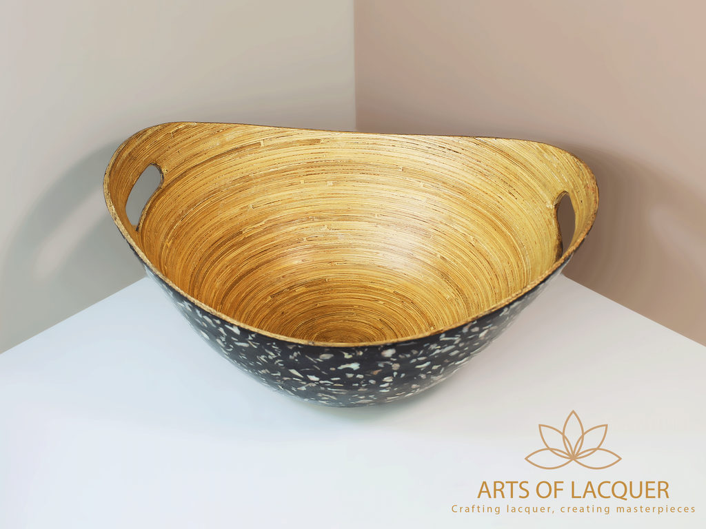 Eclipse Bamboo Lacquer Bowl - Unique Home Decor