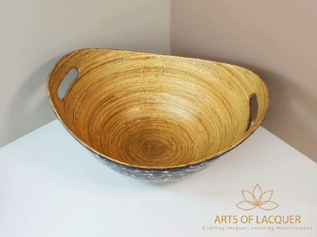 Eclipse Bamboo Lacquer Bowl - Unique Home Decor