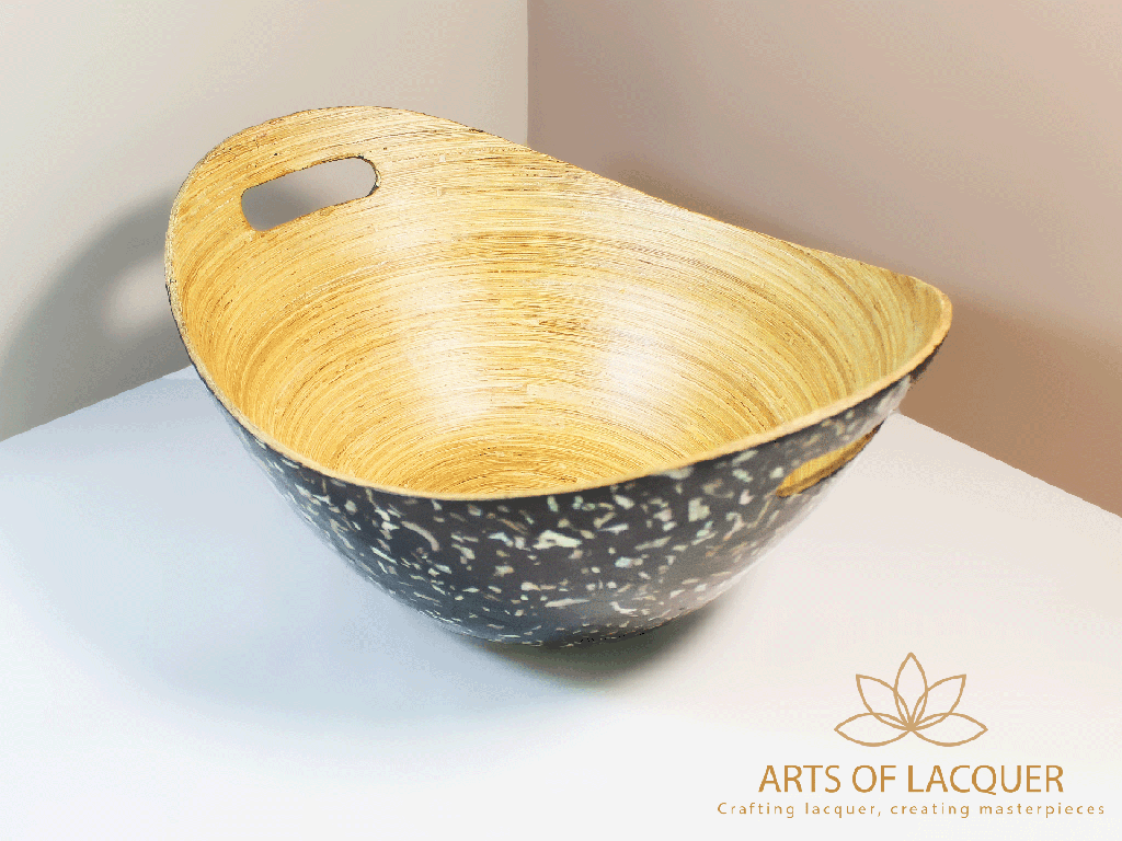 Eclipse Bamboo Lacquer Bowl - Unique Home Decor