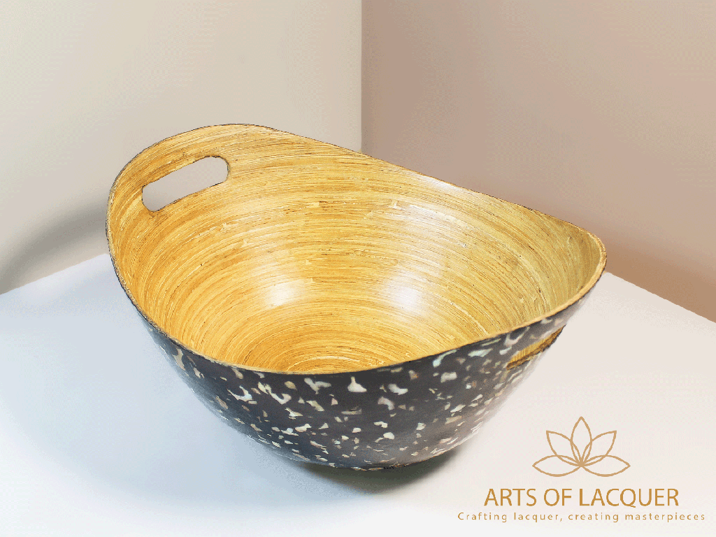 Eclipse Bamboo Lacquer Bowl - Unique Home Decor