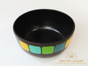 Modernist Color Block Lacquer Bowl 