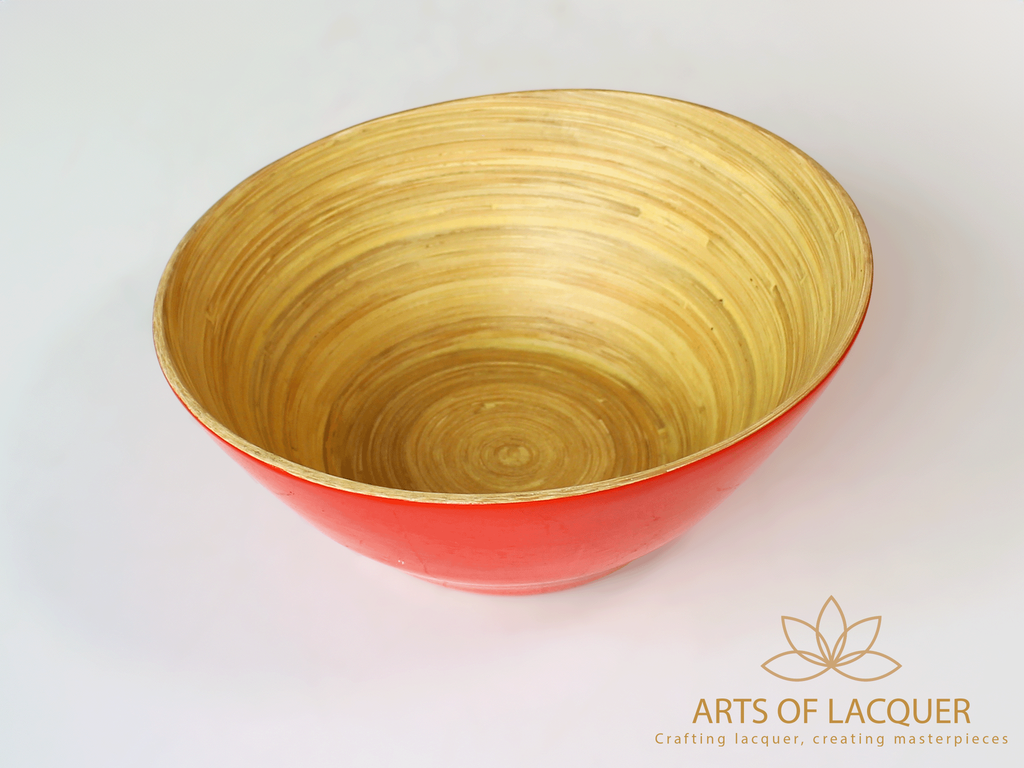 Crimson Gleam Lacquer Bowl 