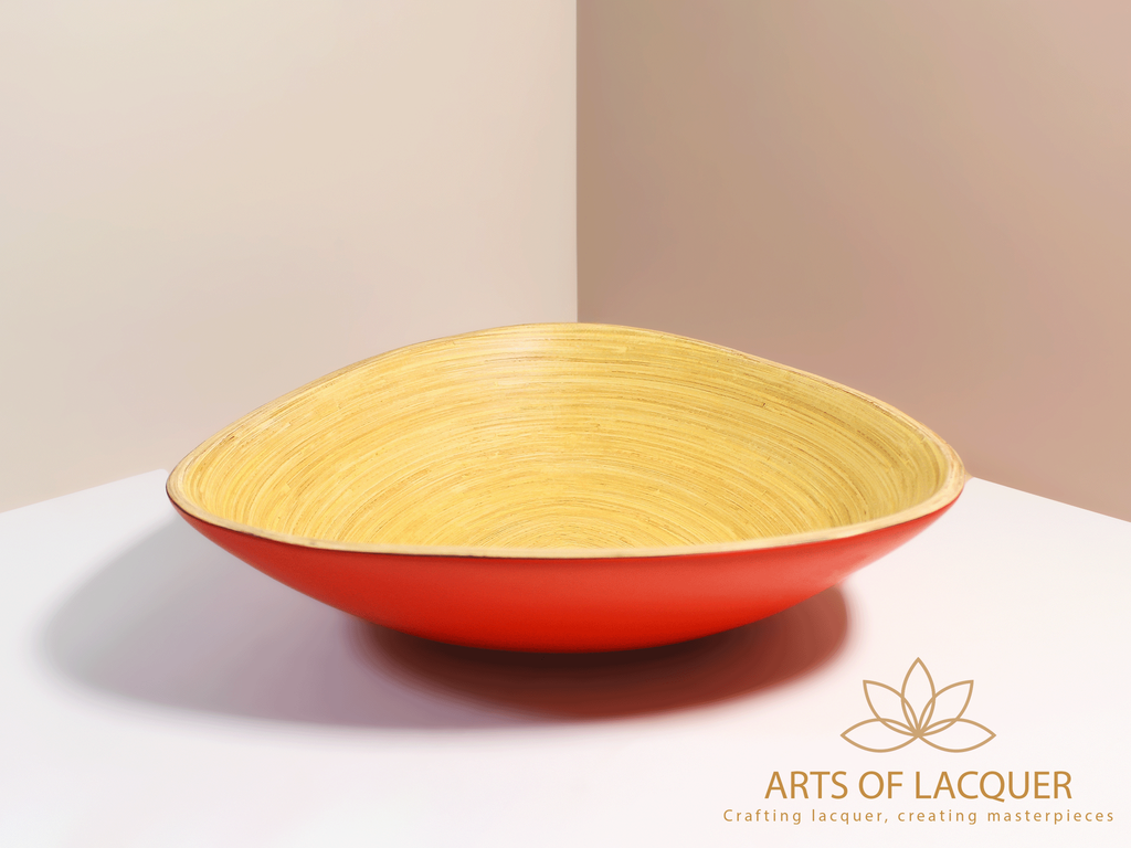 Triangular Handcrafted Lacquer Bowl Set - Assorted Colors