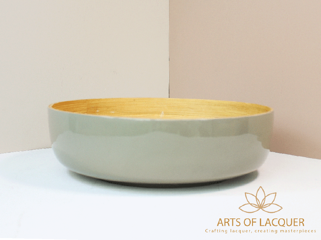 Neutral Elegance Lacquer Bowl by Arts of Lacquer