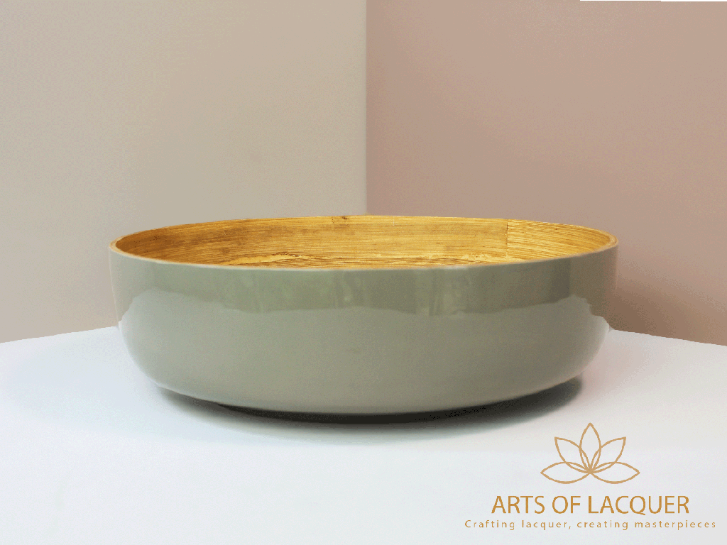 Neutral Elegance Lacquer Bowl by Arts of Lacquer