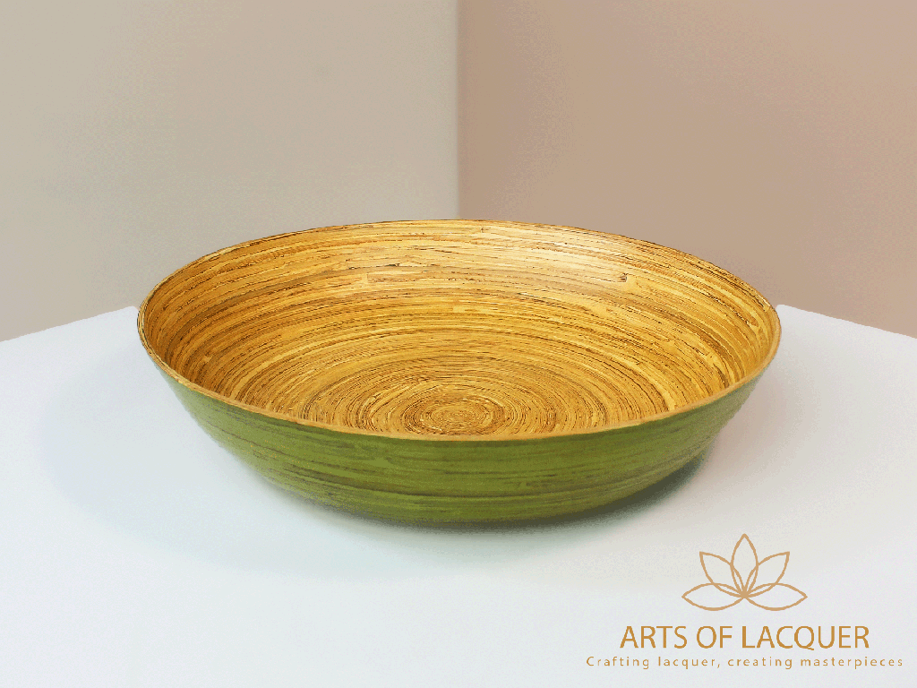 Green Eco-Chic Bamboo Lacquer Bowl Set