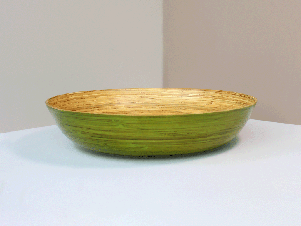 Green Eco-Chic Bamboo Lacquer Bowl Set