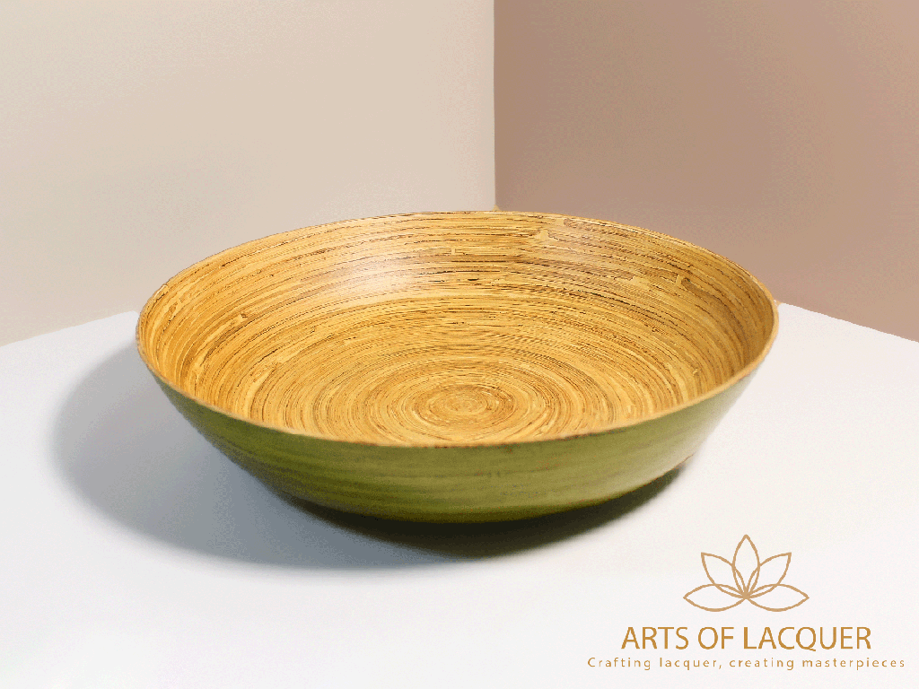 Green Eco-Chic Bamboo Lacquer Bowl Set