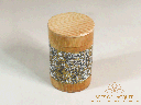 Black Bamboo Lacquer Jar with Eggshell Mosaic