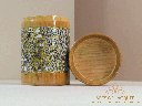 Black Bamboo Lacquer Jar with Eggshell Mosaic