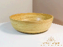 Handcrafted Bamboo Lacquer Jade Green Accent Bowl Set