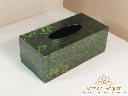 Green Bamboo Leaf Elegance Lacquered Tissue Box