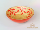 Green Leaf Elegant Bamboo Lacquer Bowl by Arts of Lacquer