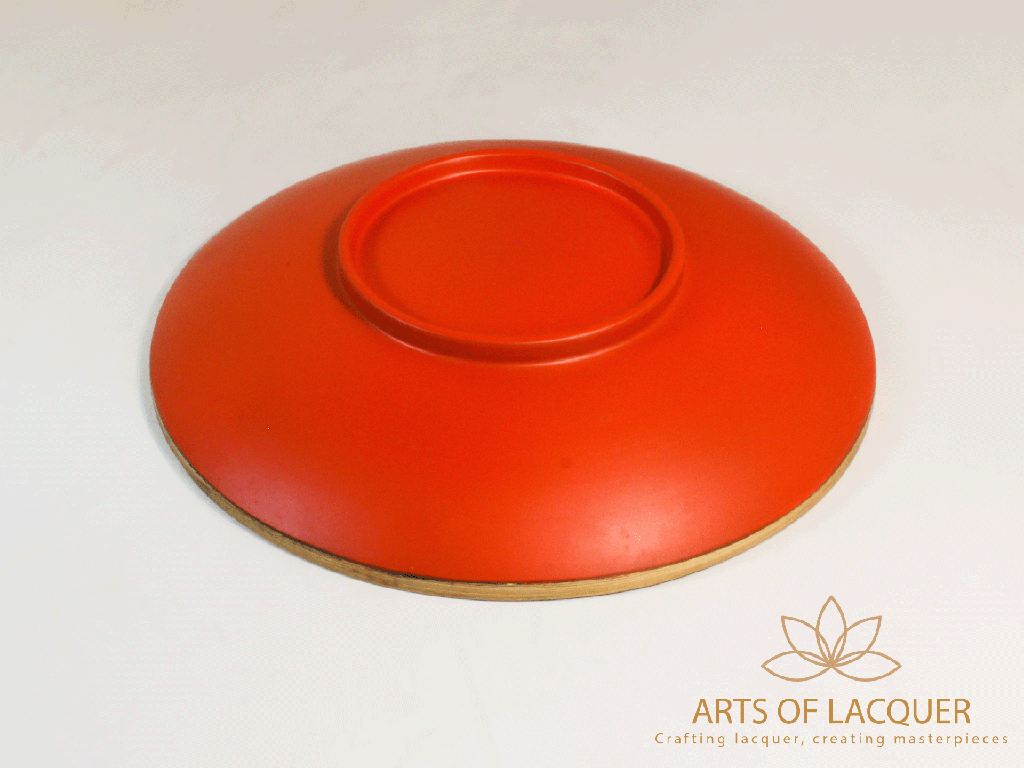 Green Leaf Elegant Bamboo Lacquer Bowl by Arts of Lacquer