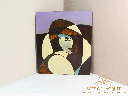 Modern Lacquer Painting - Long Hair Lady 