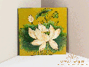 Gold Lotus Lacquer Art Painting