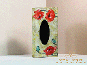 Red Poppy Lacquer Tissue Box