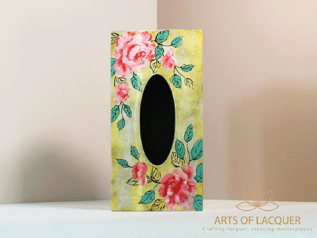 Rose Blossom Lacquer Tissue Box