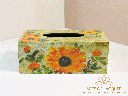 Sunflower Lacquer Tissue Box