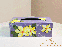 Plumeria Flower Lacquer Tissue Box