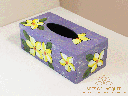 Plumeria Flower Lacquer Tissue Box