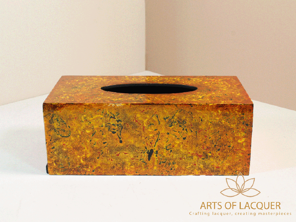 Textured Amber Tissue Box